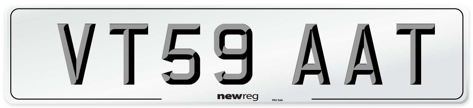VT59 AAT Number Plate from New Reg